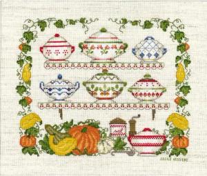 Le Bonheur des Dames Kreativset Le Bonheur des Dames Kreuzstich Set "Terrine", Zählmuster, 22x17,5cm, (embroidery kit by Marussia)