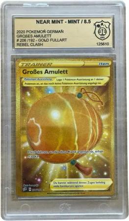 Nintendo Sammelkarte Pokemon Großes Amulett GSG 8,5