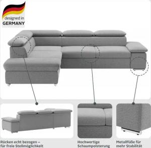 sit&more Ecksofa Valantine L-Form, inkl. Kopf- und Armteilverstellung, wahlweise mit Bettfunktion