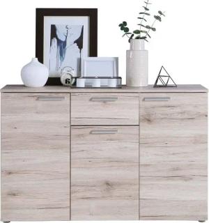 Newroom Kommode Demmy, Kommode Sandeiche Modern Sideboard Barkommode Wohnzimmer