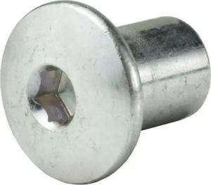 Prima-Online Hülsenmutter Hülsenmutter M6x12mm Gewinde Stahl SW-4mm Muttern abgerundeter Kopf