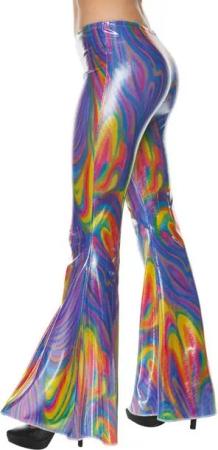 Underwraps Kostüm 70er Hippie Damenhose - Fasching Karneval Kostüm, Die Liquid Light Show für die Beine