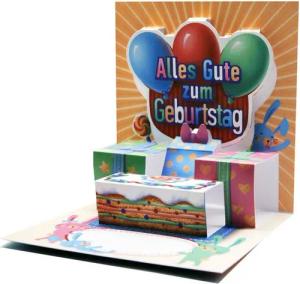 Glückwunschkarte Popup Karte 3D Karte - Außergewöhnliche Grußkarten zum Geburtstag - Geschenkideen, ideal für Gutscheine & Geldgeschenke - Für Kinder & Erwachsene HBK