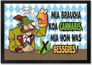 speecheese Fußmatte Bier statt Gras Biertrinker Fußmatte in 35x50 cm mit Spruch Gsuffa