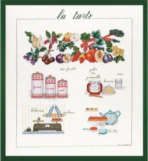 Le Bonheur des Dames Kreativset Le Bonheur des Dames Kreuzstich Set "Kuchen", Zählmuster, 40x46cm, (embroidery kit by Marussia)