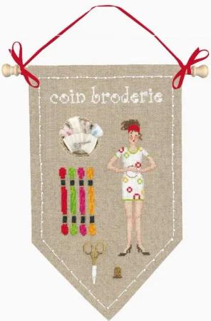 Le Bonheur des Dames Kreativset Le Bonheur des Dames Kreuzstich Set "Stickecke", Zählmuster, 14x24cm, (embroidery kit by Marussia)