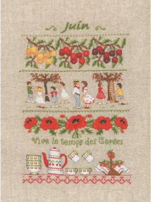 Le Bonheur des Dames Kreativset Le Bonheur des Dames Kreuzstich Set "Juni", Zählmuster, 18x28cm, (embroidery kit by Marussia)