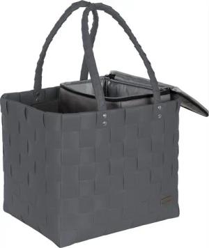 normani Einkaufskorb Flechtkorb mit kleiner Kühltasche, 20 l, Einkaufskorb mit kleinem Kühlkorb