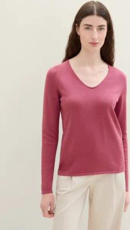 TOM TAILOR Strickpullover Pullover mit V-Ausschnitt