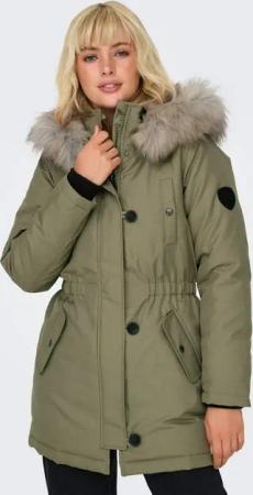 ONLY Parka ONLIRIS FUR WINTER PARKA LIFE CC OTW mit verdeckter Knopfleiste