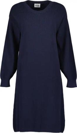 Blue Seven Shirtkleid Damen Strickkleid mit Rundhals - Kleid mit überschnittenen Schultern