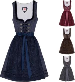 Spieth & Wensky Dirndl Bea Dirndl Dirndl Bea 2-teiliges Midi-Dirndl Kleid Dirndl Trachtenkleid kurz