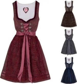 Spieth & Wensky Dirndl Bea Dirndl Dirndl Bea 2-teiliges Midi-Dirndl Kleid Dirndl Trachtenkleid kurz
