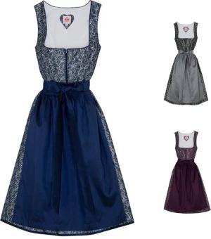 Spieth & Wensky Dirndl Elsa-Dirndl Elsa 2-teiliges Midi-Dirndl Kleid Dirndl Trachtenkleid
