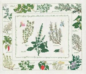 Le Bonheur des Dames Kreativset Le Bonheur des Dames Kreuzstich Set "Herbarium", Zählmuster, 54x46cm, (embroidery kit by Marussia)