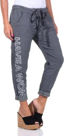 Mississhop Jogginghose Damen Hose Freizeithose Stoffhose Boyfriend Stretch Hose M.349