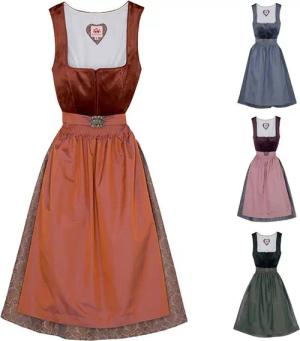 Spieth & Wensky Dirndl Elli-Dirndl Elli 2-teiliges Midi-Dirndl Kleid Dirndl Trachtenkleid