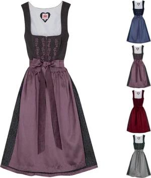 Spieth & Wensky Dirndl Ephyra-Dirndl Ephyra 2-teiliges Midi-Dirndl Kleid Dirndl Trachtenkleid