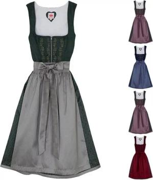 Spieth & Wensky Dirndl Ephyra-Dirndl Ephyra 2-teiliges Midi-Dirndl Kleid Dirndl Trachtenkleid