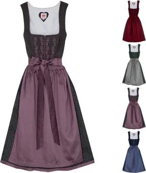 Spieth & Wensky Dirndl Ephyra-Dirndl Ephyra 2-teiliges Midi-Dirndl Kleid Dirndl Trachtenkleid