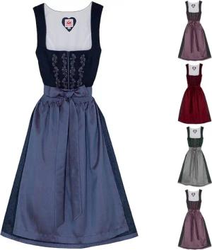 Spieth & Wensky Dirndl Ephyra-Dirndl Ephyra 2-teiliges Midi-Dirndl Kleid Dirndl Trachtenkleid