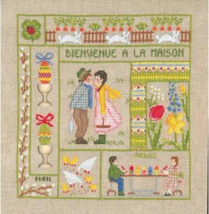 Le Bonheur des Dames Kreativset Le Bonheur des Dames Kreuzstich Set "Willkommen April", Zählmuster, 21, (embroidery kit by Marussia)