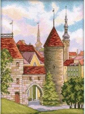 RTO Kreativset RTO Kreuzstich Set "Altes Tallinn" M201, Zählmuster, 22x30 cm, (embroidery kit by Marussia)