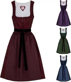 Spieth & Wensky Dirndl Emmi-Drindl Emmi 2-teiliges Midi-Dirndl Kleid Dirndl Trachtenkleid