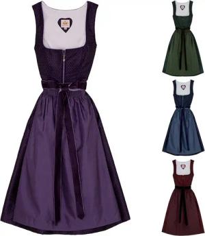 Spieth & Wensky Dirndl Emmi-Drindl Emmi 2-teiliges Midi-Dirndl Kleid Dirndl Trachtenkleid