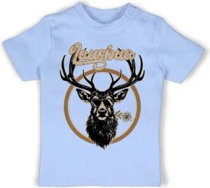 Shirtracer T-Shirt Lausbua Hirsch Hirschgeweih Lausbub Mode für Oktoberfest Baby Outfit