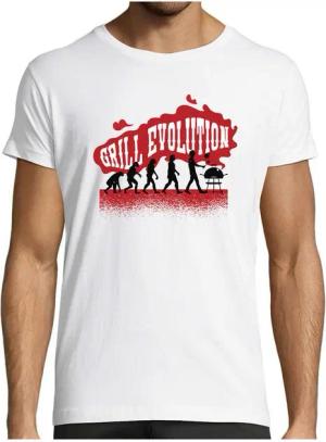 MyDesign24 T-Shirt Herren Print Shirt - Grill T-Shirt Baumwollshirt „Grill Evolution“ Regular Fit i358