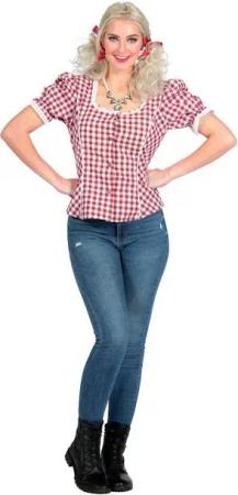 Wilbers Trachten-Kostüm Oktoberfest Wiesn Hemd Tracht Bluse Kariert Bayern Kostüm Outfit Damen