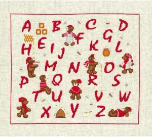 Le Bonheur des Dames Kreativset Le Bonheur des Dames Kreuzstich Set "Teddybär-Sampler", Zählmuster, 35, (embroidery kit by Marussia)