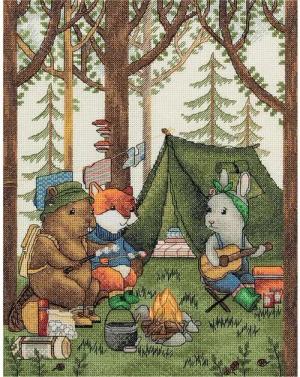 Panna Kreativset Panna Kreuzstichset "Touristen" 25x31.5cm, Zählmuster, (embroidery kit by Marussia)