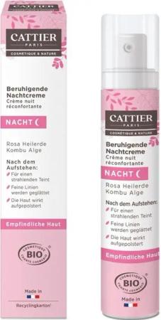 Cattier Paris Nachtcreme mit Rosa Heilerde, Pink, 50 ml