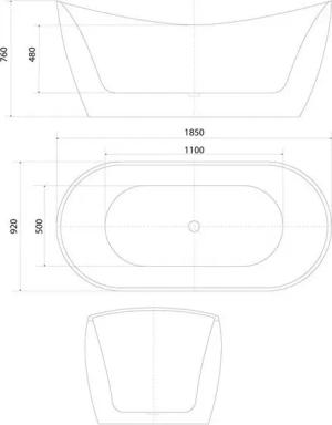 AcquaVapore Whirlpool-Badewanne Freistehende Badewanne F23 180cm Whirlpool mit Armatur AF02, (1-tlg)