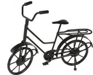 Ambiente Haus Wanddekoobjekt Deko Fahrrad - schwarz 27cm (1 St)