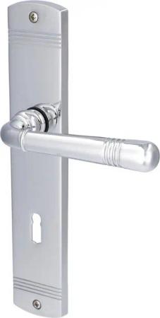 Alpertec Drückergarnitur Alpertec BB-Langschildgarnitur Sale Messing silber