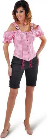 magicbyfreddy Trachten-Kostüm Mieder Tracht Bluse Oktoberfest Wiesn Kostüm Frauen Party Outfit