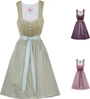 Spieth & Wensky Dirndl Düne Dirndl Dirndl Düne Midi-Dirndl Kleid 2-teiliges Trachtenkleid