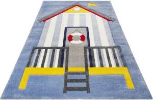 Esprit Kinderteppich Sea Castle ESP-21070, rechteckig, Höhe: 13 mm, Kurzflor mit maritimem Muster, Strandschloss