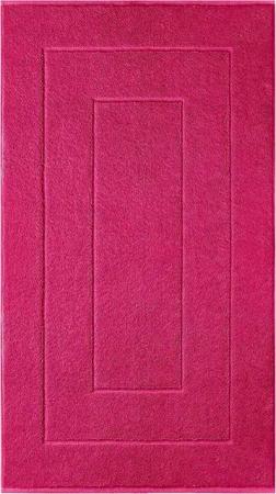 Lashuma Badematte London, Höhe 5 mm, schnell trocknend, Frottee, rechteckig, Teppich rot 50x90 cm für Badezimmer