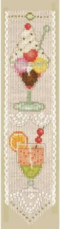 Le Bonheur des Dames Kreativset Le Bonheur des Dames Lesezeichen Kreuzstich Stickpackung "Cocktail", (embroidery kit by Marussia)