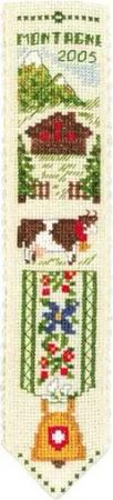 Le Bonheur des Dames Kreativset Le Bonheur des Dames Lesezeichen Kreuzstich Stickpackung "Berg", Zähl, (embroidery kit by Marussia)