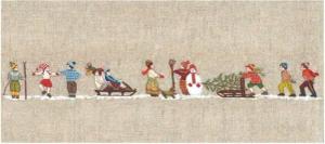 Le Bonheur des Dames Kreativset Le Bonheur des Dames Petit Point Stickpackung "Skifahrer", Zählmuster, (embroidery kit by Marussia)