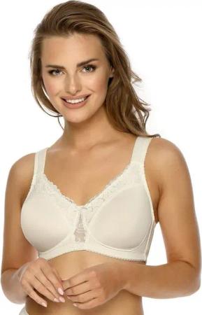 Viania Soft-BH 184460 (1-tlg) ohne Bügel Serie Helga Komfortträger vorgeformte Cups Cream