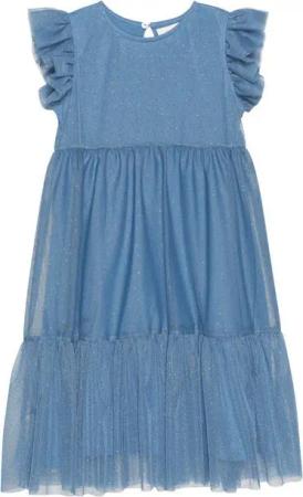 Creamie A-Linien-Kleid Creamie Glitzerkleid Mesh Captains Blue