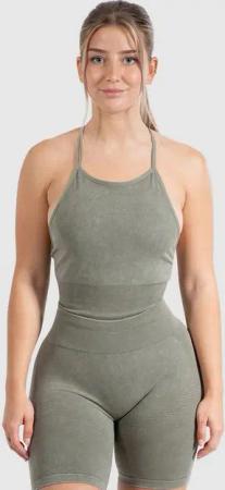 Smilodox Sport-BH Batik Acid Vera, Neckholder Crop Top mit Batik Waschung Seamless Länger Geschnittenen BH Bra Herausnehmbare Cups Sport Yoga
