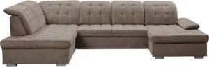 WERK2 Wohnlandschaft Kordula-New U-Form, Sofa in U-Form mit Schlaffunktion & Bettkasten, Schlafcouch