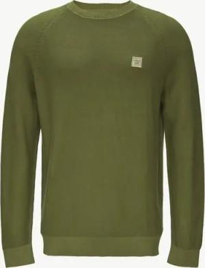 s.Oliver Strickpullover Strickpullover mit Struktur und Label-Patch Garment Dye
